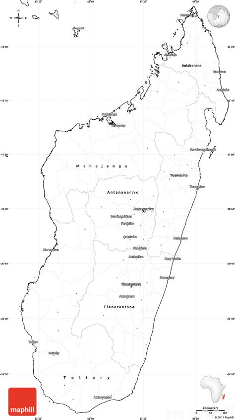 Blank Simple Map Of Madagascar