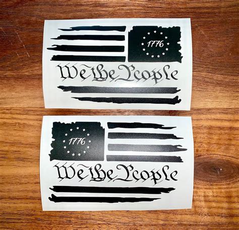American Flag We The People Decalswindow Decal Stickerspremium Vinyl