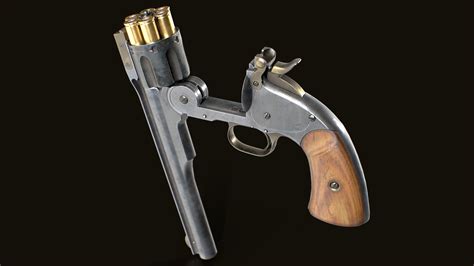 3d Model Schofield Revolver Vr Ar Low Poly Cgtrader