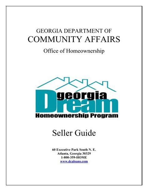 Georgia Dream Homeownership Program Seller Guide Onecpd