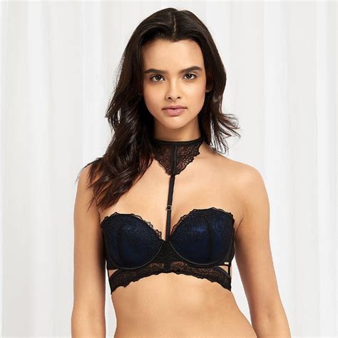 Bluebella Lace Cali Bra Blueblack Lyst