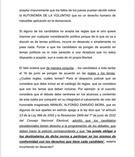 Ricardo Ospina On Twitter Atentos En La Solicitud Ante El Tribunal