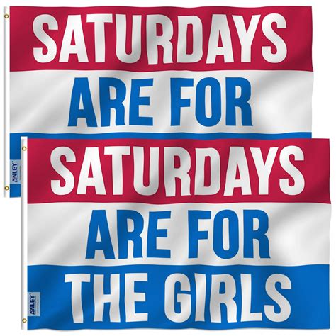 Anley Pack Of 2 Fly Breeze 3x5 Foot Saturdays Are For The Girls Flag