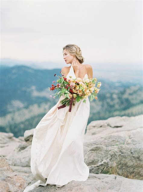 Windswept Rocky Mountain Bridal Amanda Berube Mountain Bridals