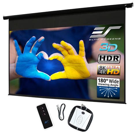 buy elite screens spectrum 100 inch diag 16 9 electric motorized projector screen with multi