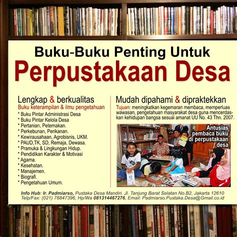 Buku Buku Penting Untuk Perpustakaan Desa