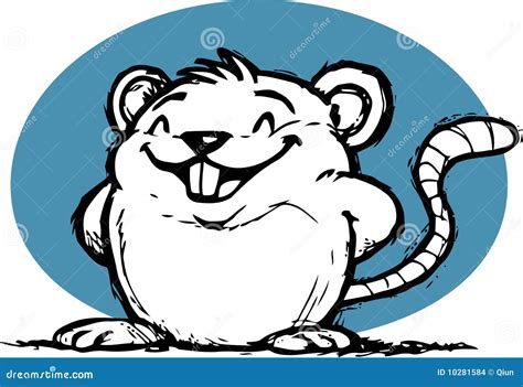 Cute Smiling Rat Stock Vector Illustration Of Sketch 10281584