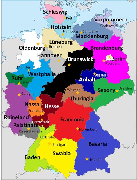 Map Of Alternative German States Imaginarymaps Gambaran