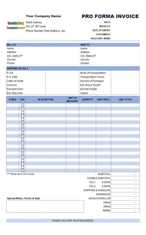 Proforma Invoice Template Xls 2 Taboos About Proforma Invoice Template