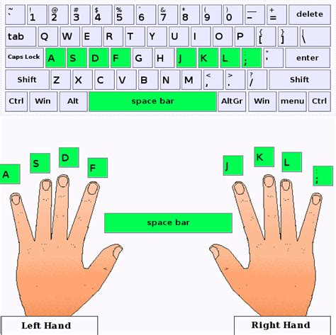 Hand Positioning Computer Lessons Learn To Type Computer Basics