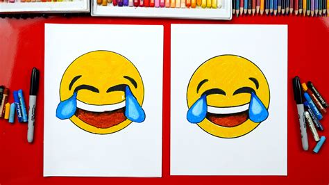 How To Draw A Laughing Emoji Art For Kids Hub
