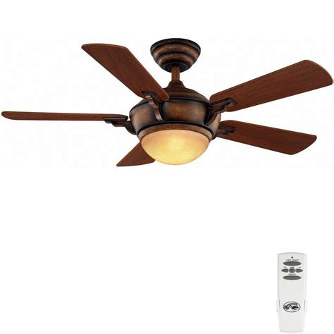 Prominence home cane garden bay 52 in indoor ceiling fan with light from home depot ceiling fans remote. Hampton Bay Midili 44 in. Indoor Gilded Espresso Ceiling ...