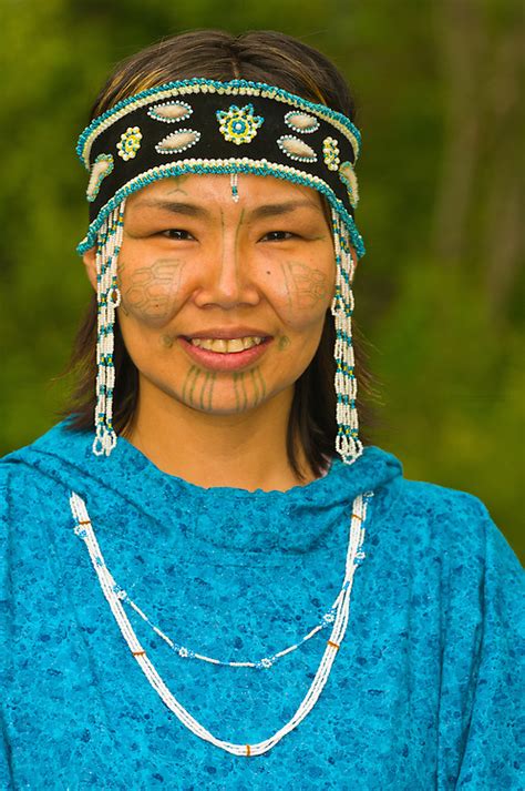 Yupik Woman In Native Costume At The Alaska Native Heritage Center Anchorage Alaska Blaine