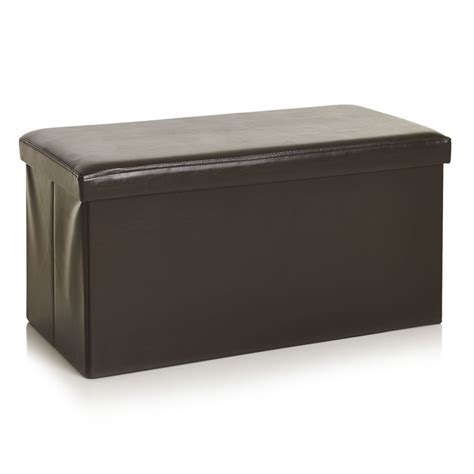 Rewards and save 15% off your first order. Wilko Brown Faux Leather Storage Ottoman | Wilko