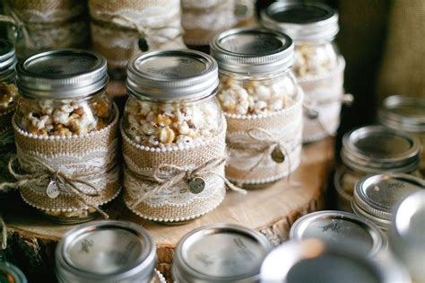 Food And Favor Diy Popcorn Mason Jar Wedding Favors 2518487 Weddbook