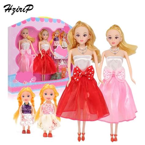 Hzirip 4pcslot Doll Sets Ts Box With Dress Clothes Pretend Play