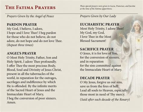 Related Image Prayer For Peace Fatima Prayer Eucharistic Prayer
