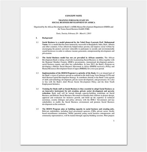 While writing a concept paper, there are some steps that must be followed. Concept Note Template - 22+ For (Word & PDF Format)