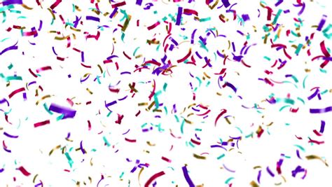 Animation Colorful Confetti Falling Loop Ready Stock Footage Video 100