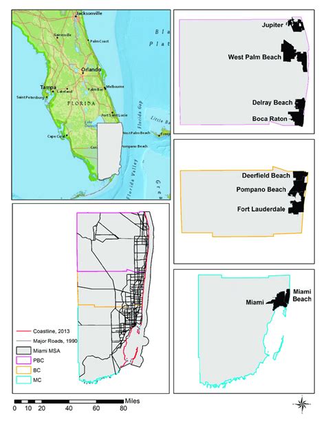 Location Of The Florida Metropolitan Statistical Area Miami Msa