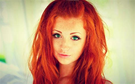 Photography Model Zishy Face Long Hair Women Redhead Brown Eyes