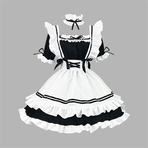 Vekdone Women Lovely Maid Cosplay Costume Animation Show Japanese Outfits Dresses Plus Size
