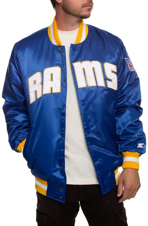 Los Angeles Rams Jacket Bluewhiteyellow Jackets Blue And White