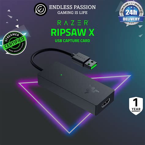 Razer Ripsaw X Usb Capture Card With Camera Connection For Full 4k Streaming 4k 30fps Capture