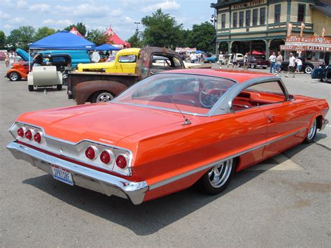 Custom Orange 1963 Impala Ss With Heavy Modifications