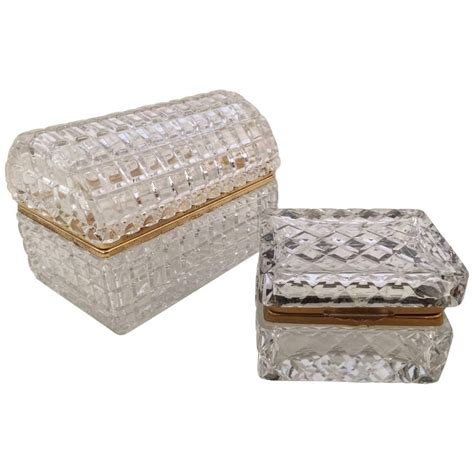 Two French Glass Jewelry Boxes For Sale At 1stdibs