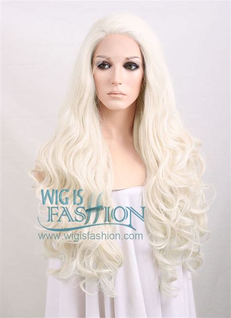 Wavy Platinum Blonde Lace Front Synthetic Wig Lw F Wig Hairstyles