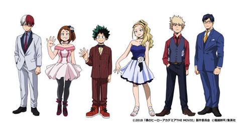 Universo Anime My Hero Academia Two Heroes Films Young All Might Party Dress Designs Unveiled