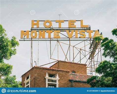 Vintage Hotel Monte Vista Sign In Downtown Flagstaff Arizona