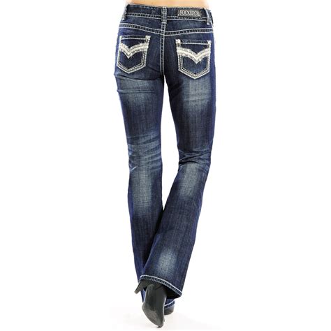 Rock And Roll Cowgirl Leather And Rhinestone Jeans For Women Save 51