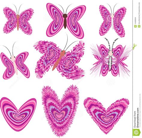 Butterflies And Hearts Stock Vector Illustration Of Flying 14406064