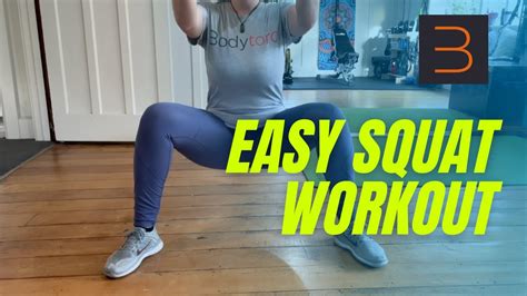 easy squat workout for toning legs and butt youtube