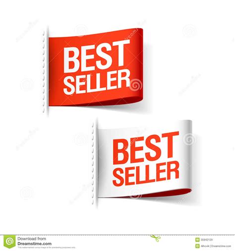 Bestseller Labels Royalty Free Stock Images - Image: 35942129