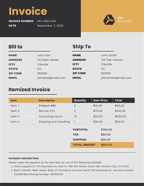 Simple Business Invoice Template Venngage