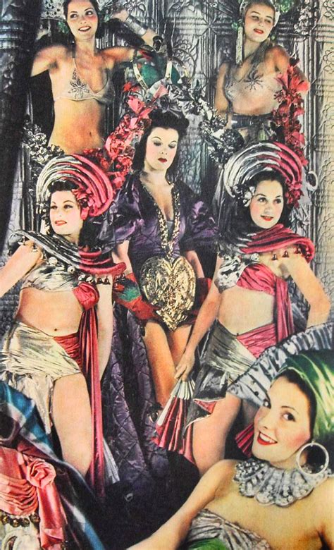 1940s Burlesque Women Ladies Showgirls Bare Midriff Head D