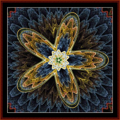 Wedding modern cross stitch pattern. Download Fractal counted cross stitch patterns ...
