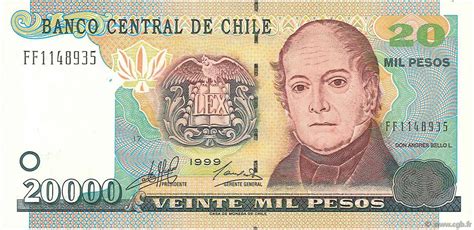 20000 Pesos Chile 1999 P159a B750428 Banknotes