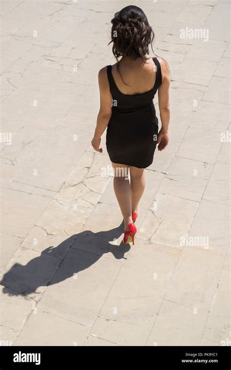 Woman Walking Away Rear Dress Hi Res Stock Photography And Images Alamy