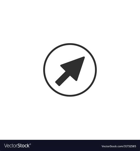 Mouse Arrow Cursor Icon In Circle Link Or Click Vector Image