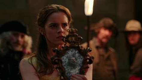 Beauty and the beast (original title). Emma Watson Showing The Beast In Mirror - Beauty And The ...