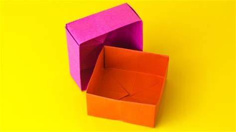 Der umschlag eignet sich gut für kleine botschaften. Origami Faltanleitung Schachtel Rechteckig | Tutorial ...