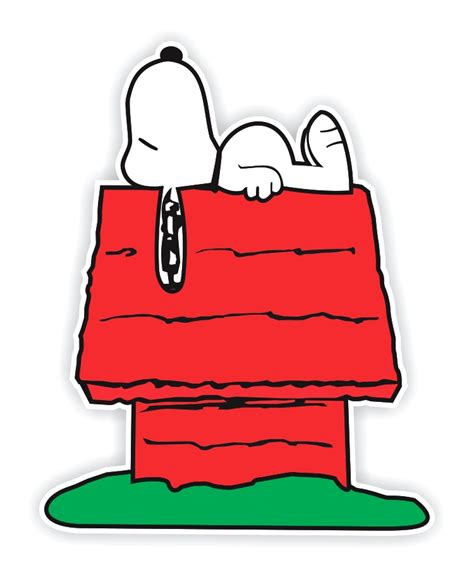 Snoopy Sleeping On House Precision Cut Decal Sticker