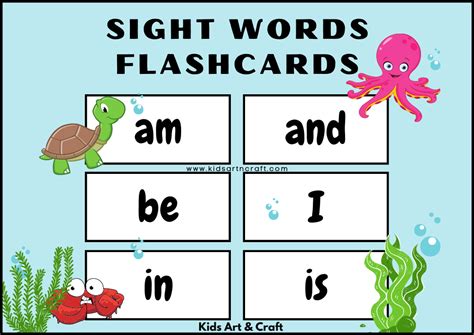 Sight Words Flashcards To Download And Learn Kids Art And Craft