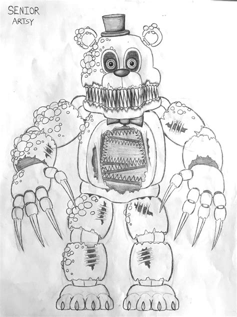 Five Nights At Freddys Nightmare Coloring Pages
