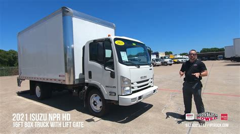 2021 Isuzu Npr Hd 16ft Box Truck With Maxon 2500lb Tuck Away Lift Gate