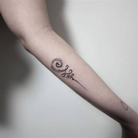 Unalome Tatuaje Unalome Tatuaje Parte Interna Del Antebrazo Unalome